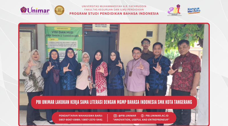 Kembangan Budaya Literasi, PBI UNIMAR Jajaki Kerja Sama dengan MGMP Bahasa Indonesia SMK Kota Tangerang