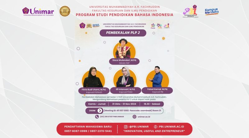 PBI UNIMAR Mengadakan Pembekalan Pengenalan Lapangan Prasekolah (PLP) II Tahun 2024