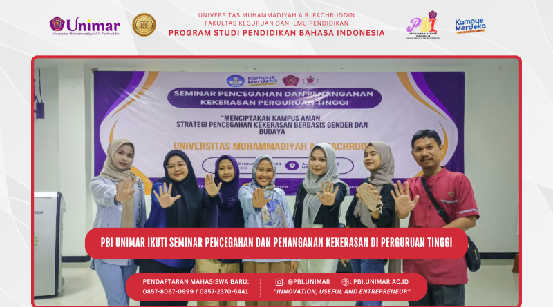 PBI UNIMAR Ikuti Seminar Pencegahan dan Penanganan Kekerasan di Perguruan Tinggi